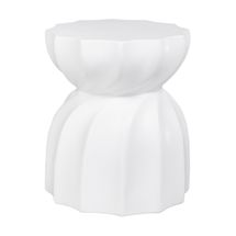 Swirl Concrete Stool - White