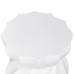 Swirl Concrete Stool - White