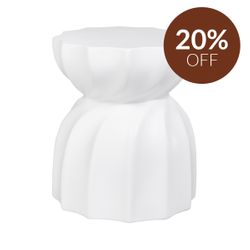 Swirl Concrete Stool - White