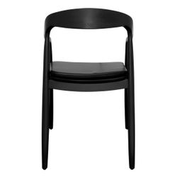 Astrid Ashwood Dining Chair Set of 2 - Black w Black Leather