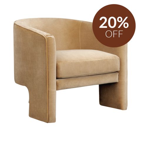Kylie Arm Chair - Ochre Velvet