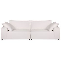 Midtown 4 Seater Sofa - White Linen