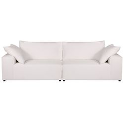 Midtown 4 Seater Sofa - White Linen