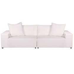 Midtown 4 Seater Sofa - White Linen