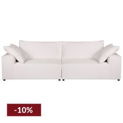 Midtown 4 Seater Sofa - White Linen