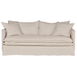 Palm Beach 3 Seater Slip Cover Sofa - Natural Linen