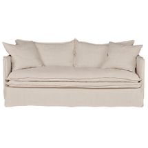 Palm Beach 3 Seater Slip Cover Sofa - Natural Linen