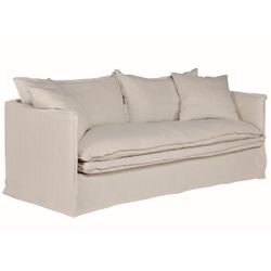 Palm Beach 3 Seater Slip Cover Sofa - Natural Linen