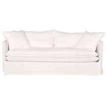 Palm Beach 3 Seater Slip Cover Sofa - White Linen
