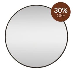 Vera Round Mirror - Antique Black