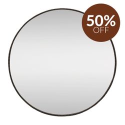 Vera Round Mirror - Antique Black