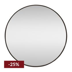 Vera Round Mirror - Antique Black