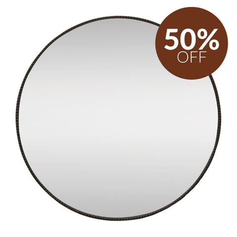 Vera Round Mirror - Antique Black