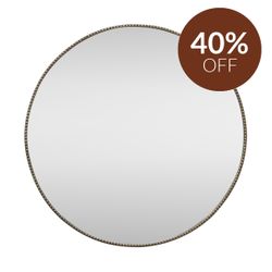 Vera Round Mirror - Antique Silver