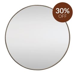 Vera Round Mirror - Antique Silver