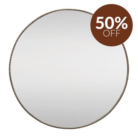 Vera Round Mirror - Antique Silver