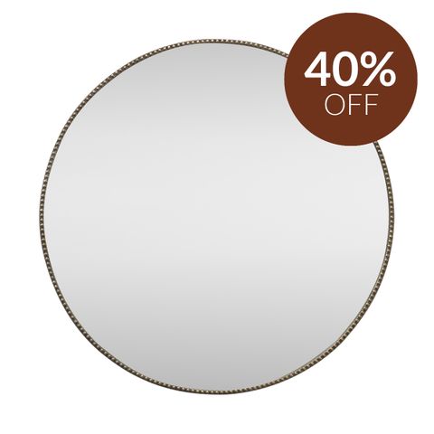 Vera Round Mirror - Antique Silver