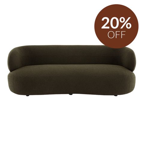 Greenwich 3 Seater Sofa - Green Boucle