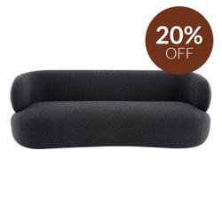 Greenwich 3 Seater Sofa - Black Onyx Boucle