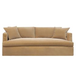 Birkshire 3 Seater Slip Cover Sofa - Ochre Velvet