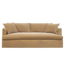 Birkshire 3 Seater Slip Cover Sofa - Ochre Velvet