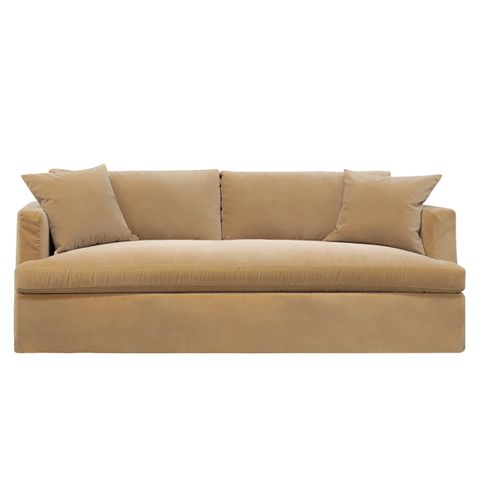 Birkshire 3 Seater Slip Cover Sofa - Ochre Velvet