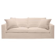 Bungalow 3 Seater Slip Cover Sofa - Natural Linen