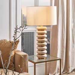 Juno Travertine Table Lamp - OUTLET NSW