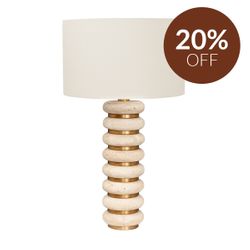 Juno Travertine Table Lamp - OUTLET NSW