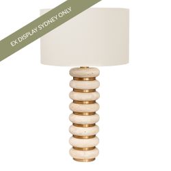 Juno Travertine Table Lamp - OUTLET NSW