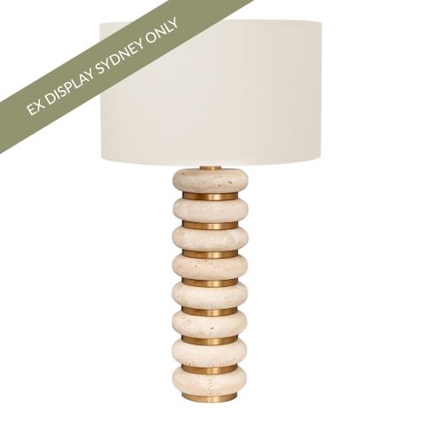 Juno Travertine Table Lamp - OUTLET NSW