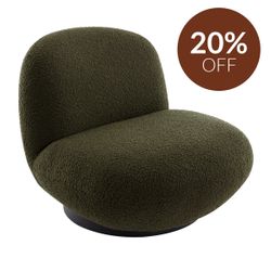 Felicity Swivel Occasional Chair - Green Boucle