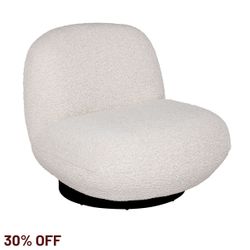 Felicity Swivel Occasional Chair - Ivory Boucle