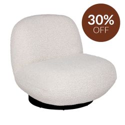 Felicity Swivel Occasional Chair - Ivory Boucle