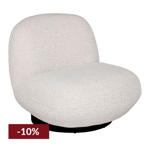 Felicity Swivel Occasional Chair - Ivory Boucle