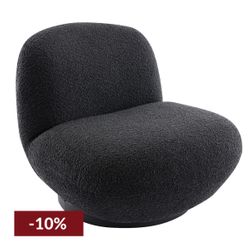 Felicity Swivel Occasional Chair - Black Onyx Boucle