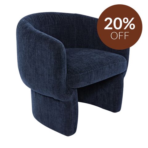 Avenue Arm Chair - Indigo Chenille