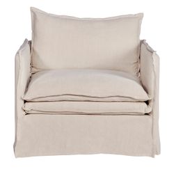 Palm Beach Slip Cover Arm Chair - Natural Linen