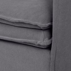 Palm Beach Slip Cover Arm Chair - Slate Grey Linen