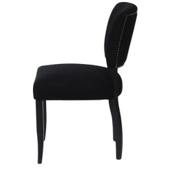 Noah Dining Chair Set of 2 - Black Cotton