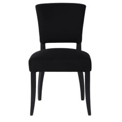 Noah Dining Chair Set of 2 - Black Cotton