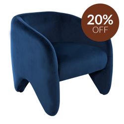 Maine Arm Chair - Indigo Velvet