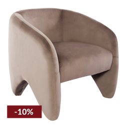 Maine Arm Chair - Taupe Velvet