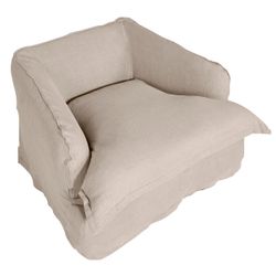 Hayman Slip Cover Arm Chair - Natural Linen