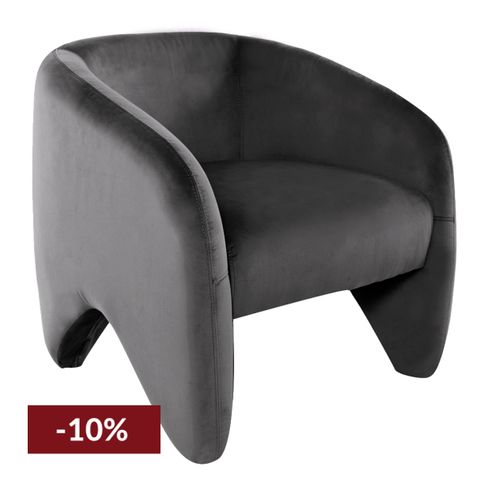 Maine Arm Chair - Charcoal Velvet