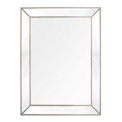 Zeta Wall Mirror - Large Antique Silver