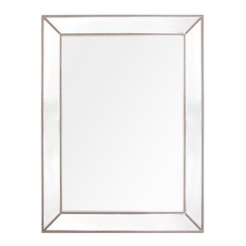 Zeta Wall Mirror - Large Antique Silver