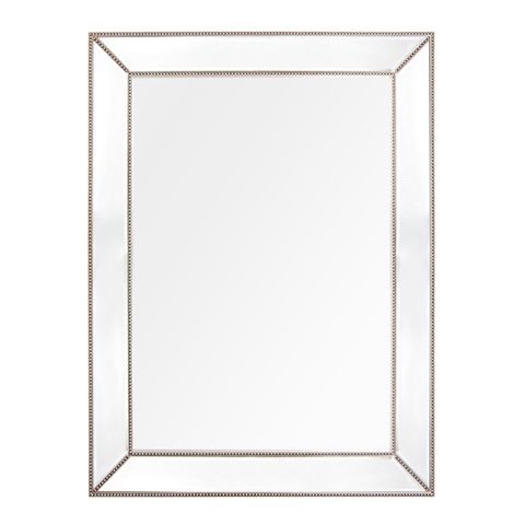 Zeta Wall Mirror - Large Antique Silver