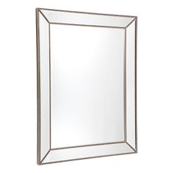 Zeta Wall Mirror - Large Antique Silver