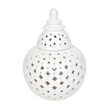 Miccah Temple Jar - Small White - OUTLET VIC
